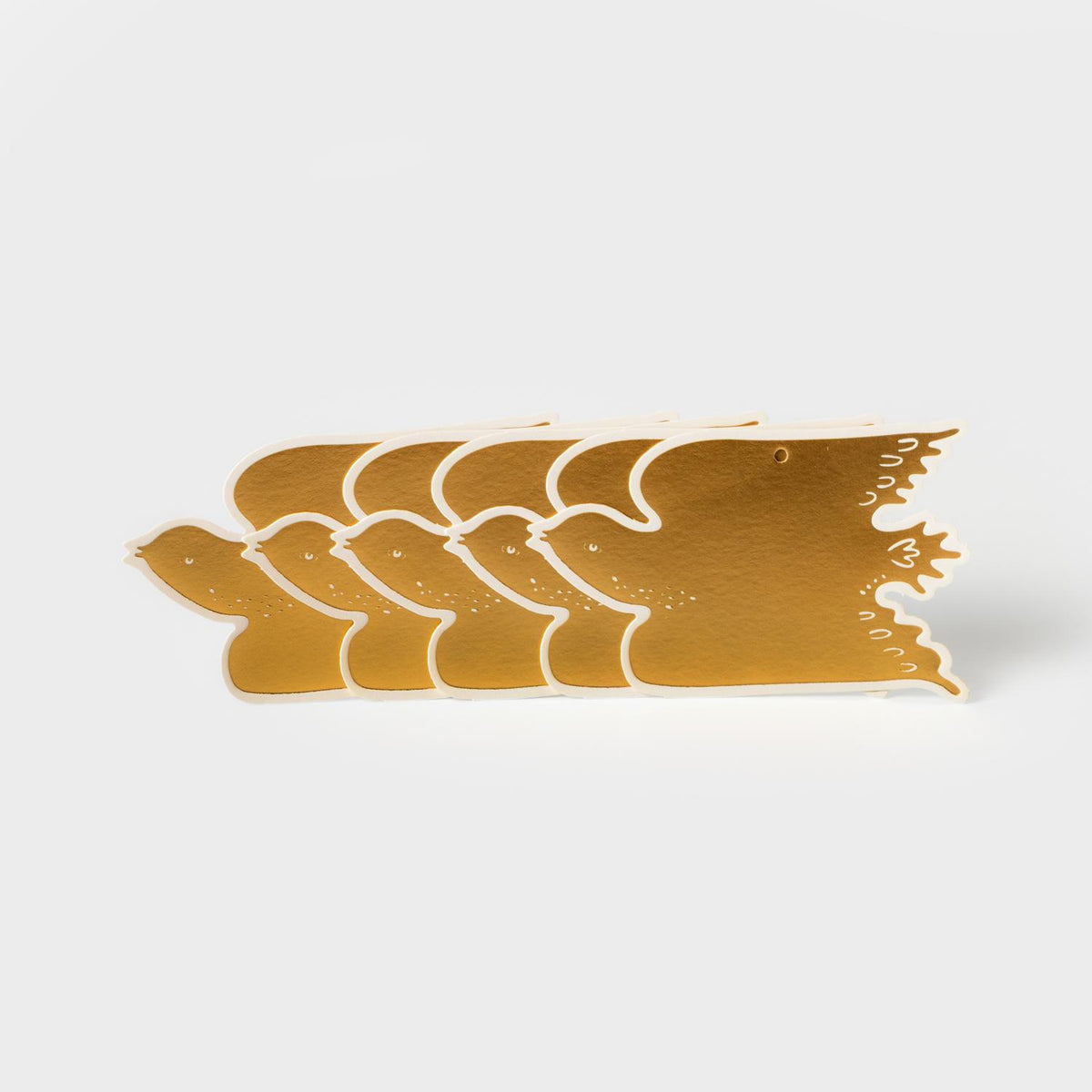 GOLD FOILED BIRD gift tag