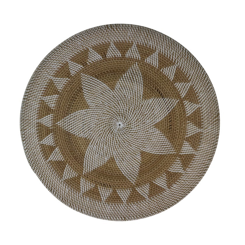 RATTAN & PVC WALL PLATE white & natural