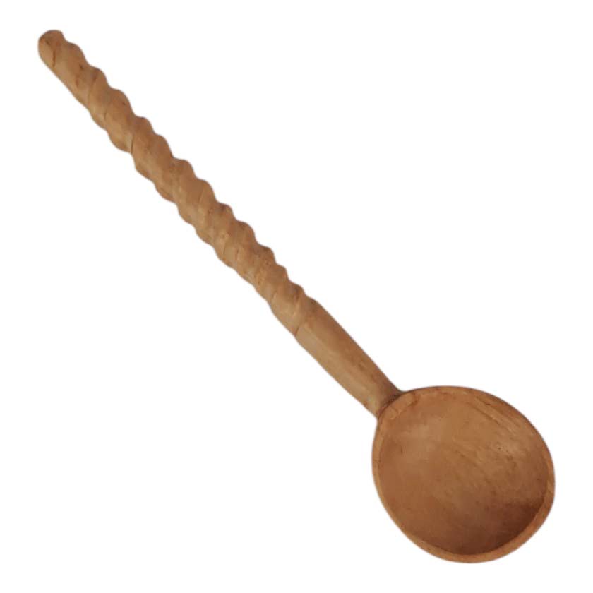 WOOD SUGAR SPOON spiral
