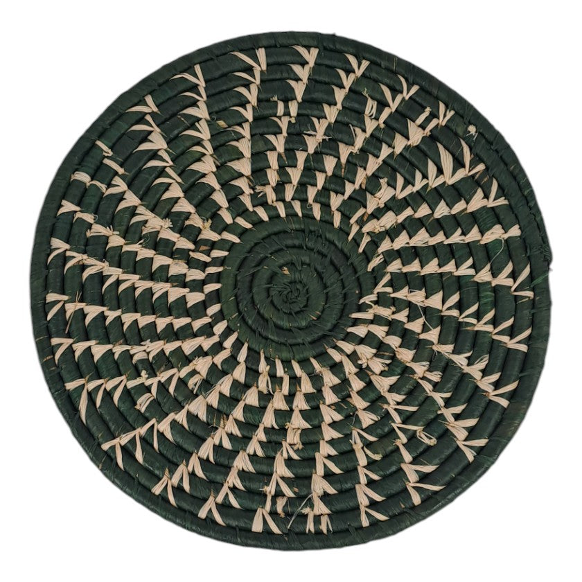 RAFFIA PLACEMATS spiral khaki