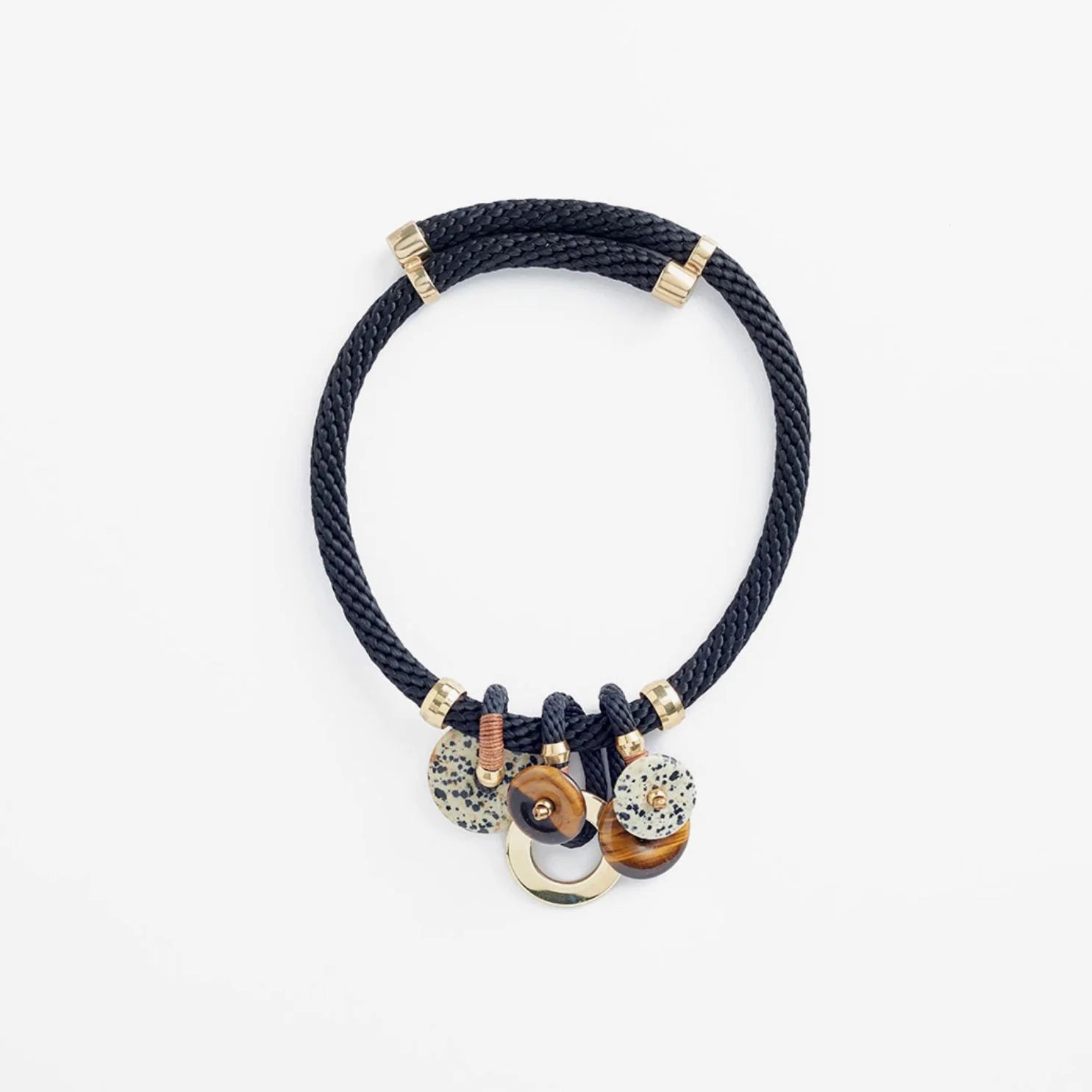 SATYA necklace black dalmation jasper