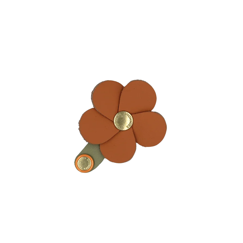 FLOWER charm leather