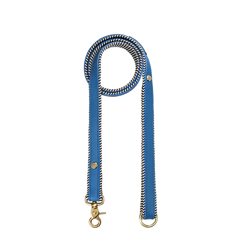EVERYDAY LEATHER LEASH Bloublommetjie - mini
