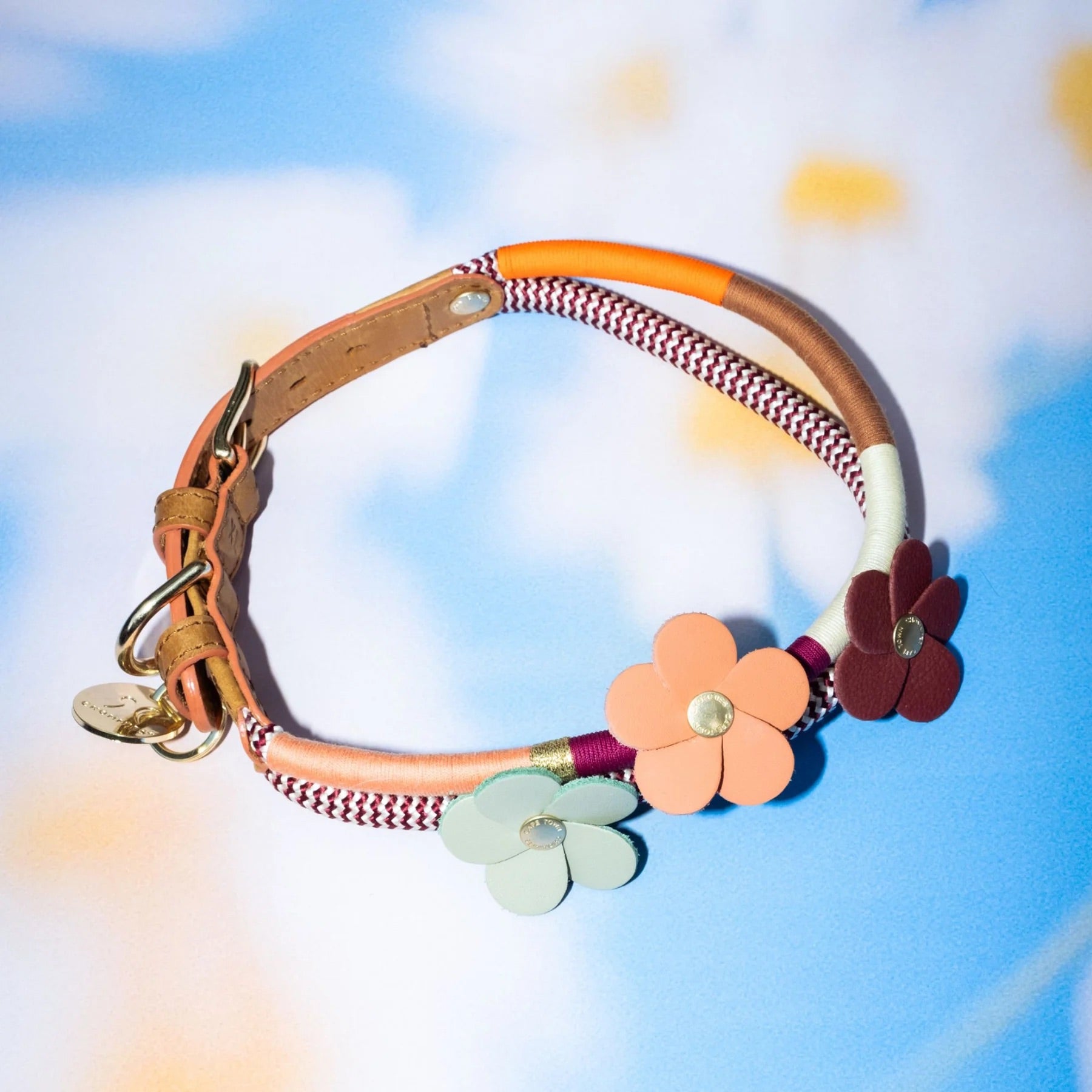 FLOWER charm leather