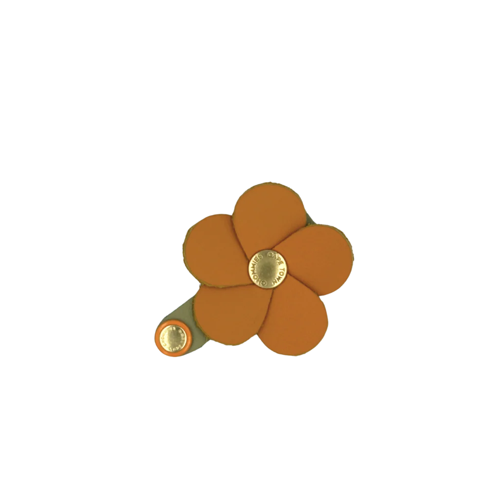 FLOWER charm leather