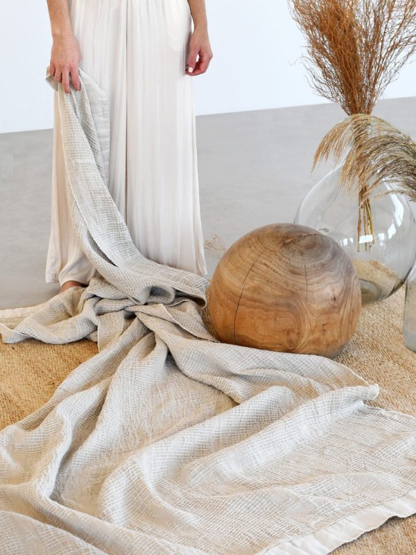 BED THROWS cotton/linen bogolan