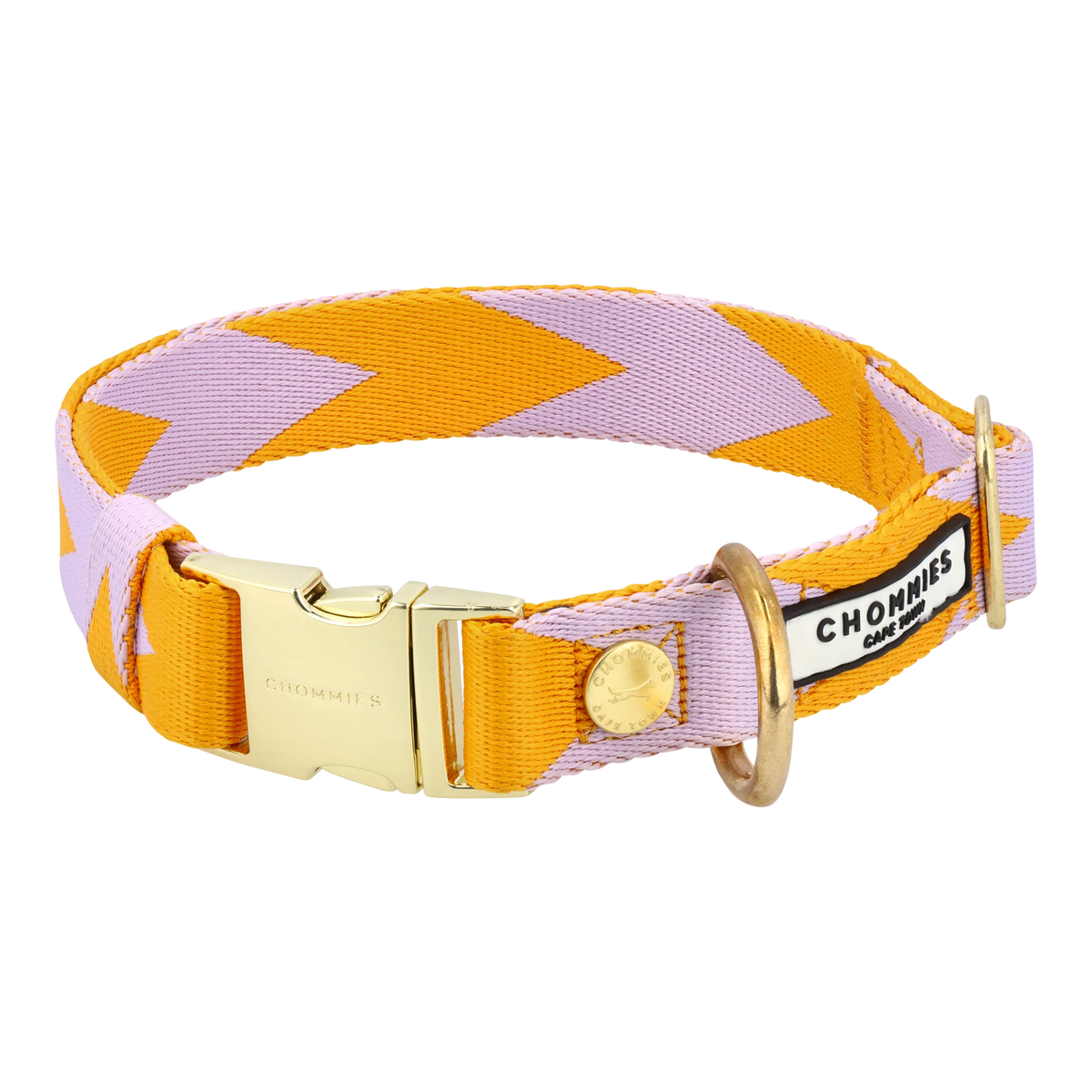 LOOP Adjustable quick-release collar - Lilac & Yellow