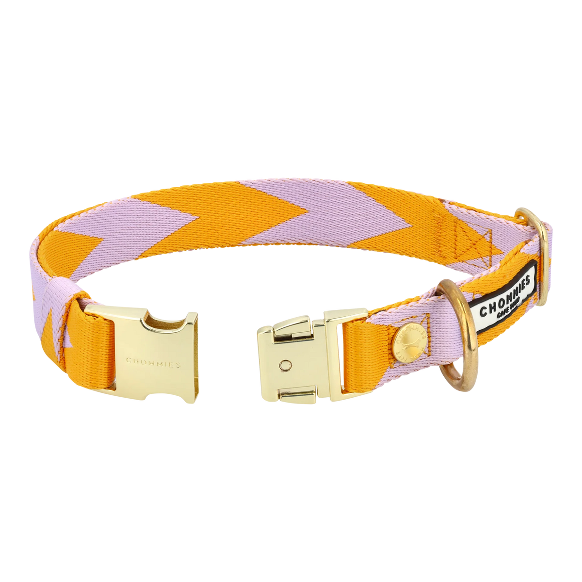 LOOP Adjustable quick-release collar - Lilac & Yellow