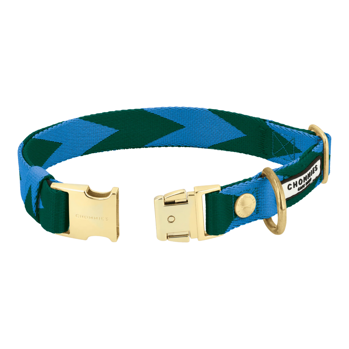 LOOP Adjustable quick-release collar - Blue & Green