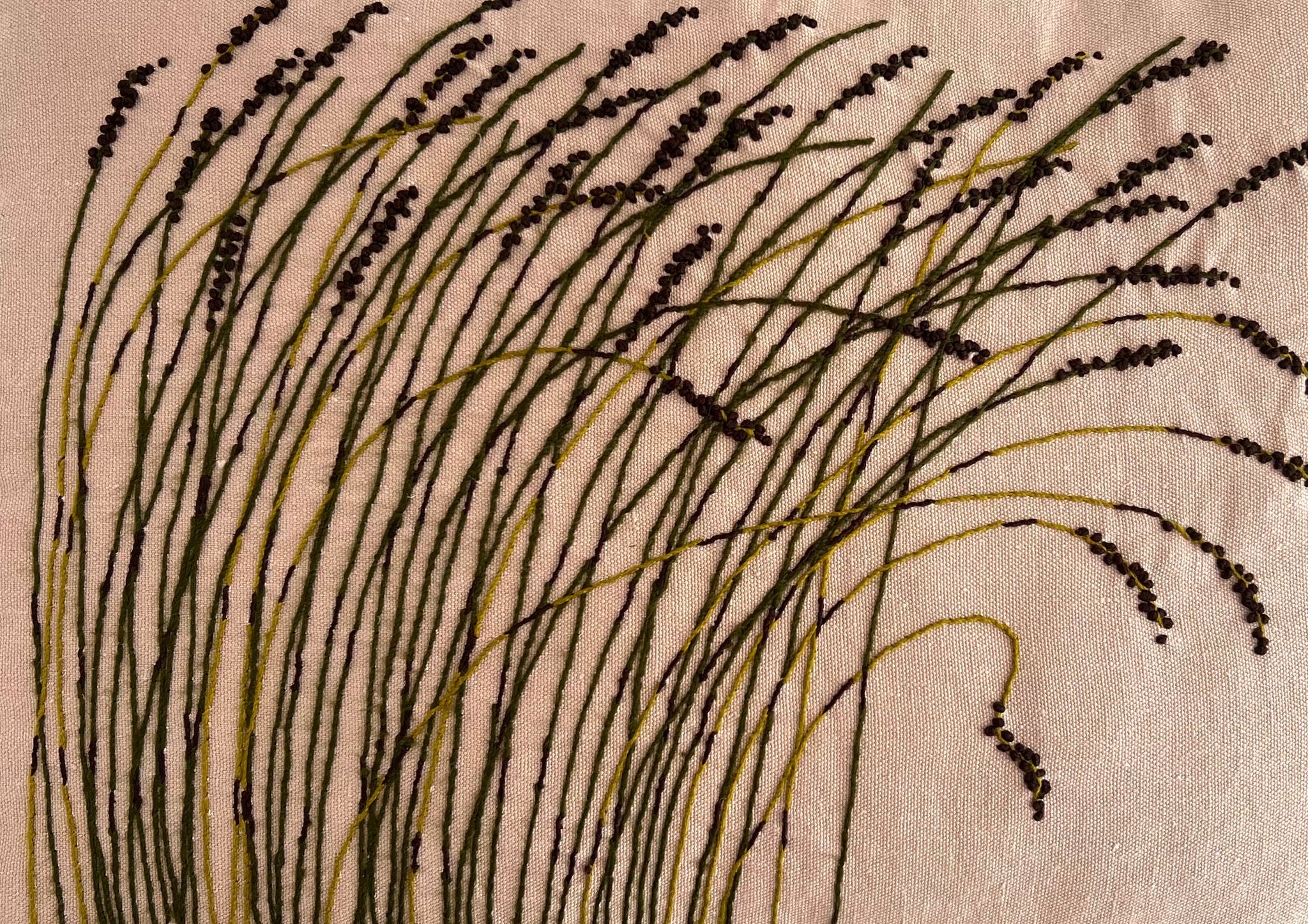 CAPE THATCHING RESTIO box cushion linen/wool blend