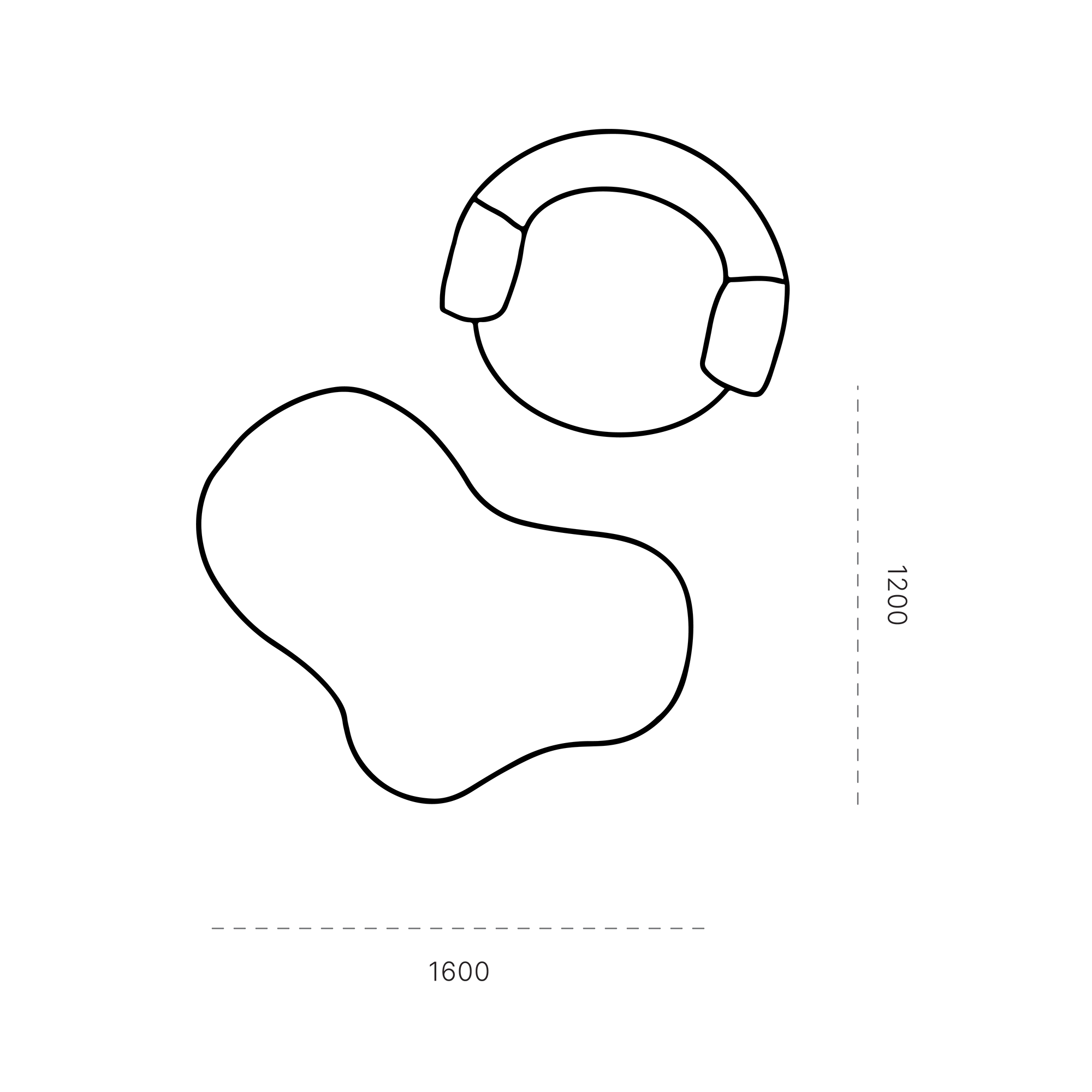 CURVY rugs - Medium / Chartreuse / Chartreuse