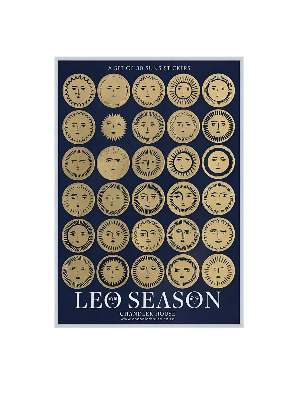 LEO SEASON SUN stickers | set of 30
