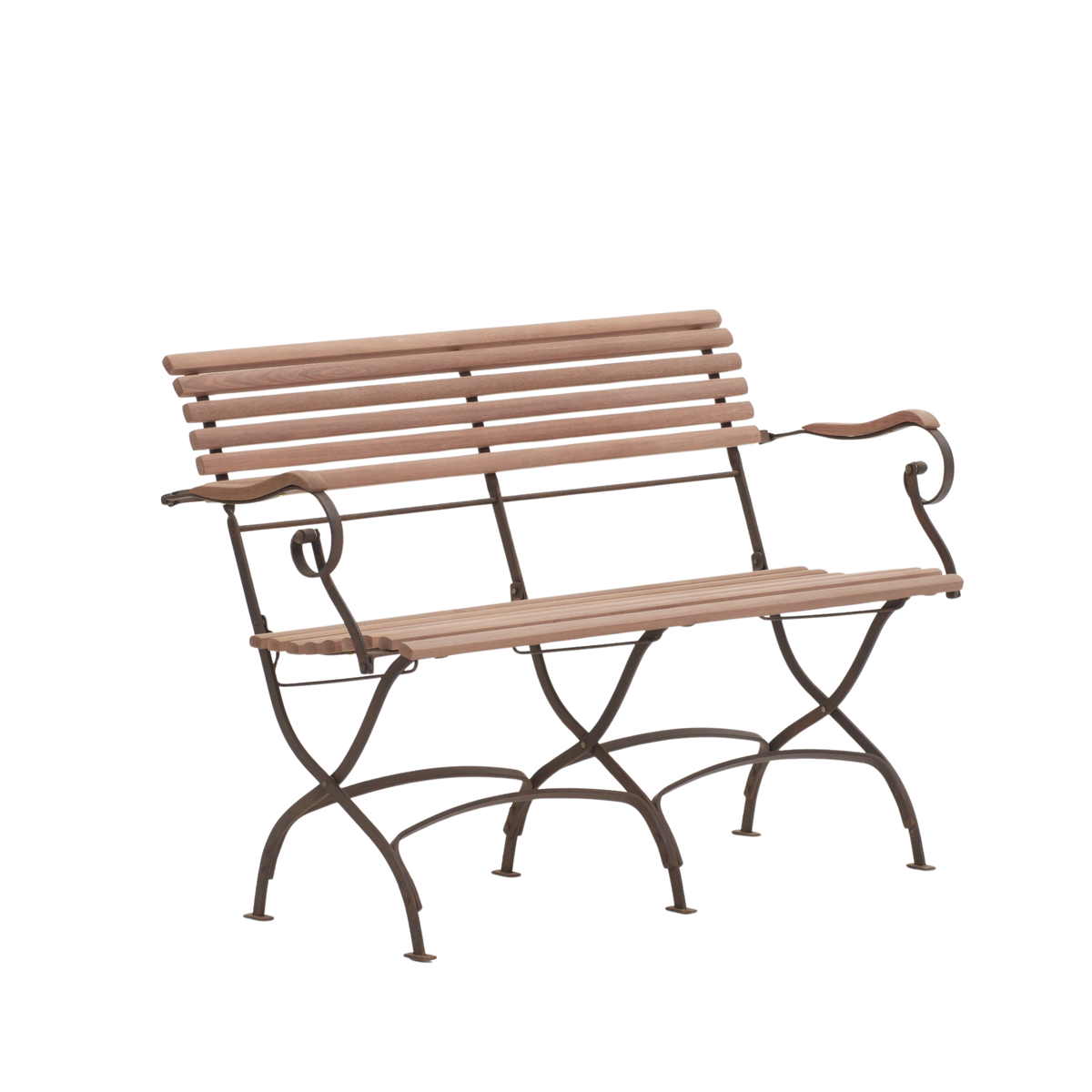 PARK bench with arms 2 seater