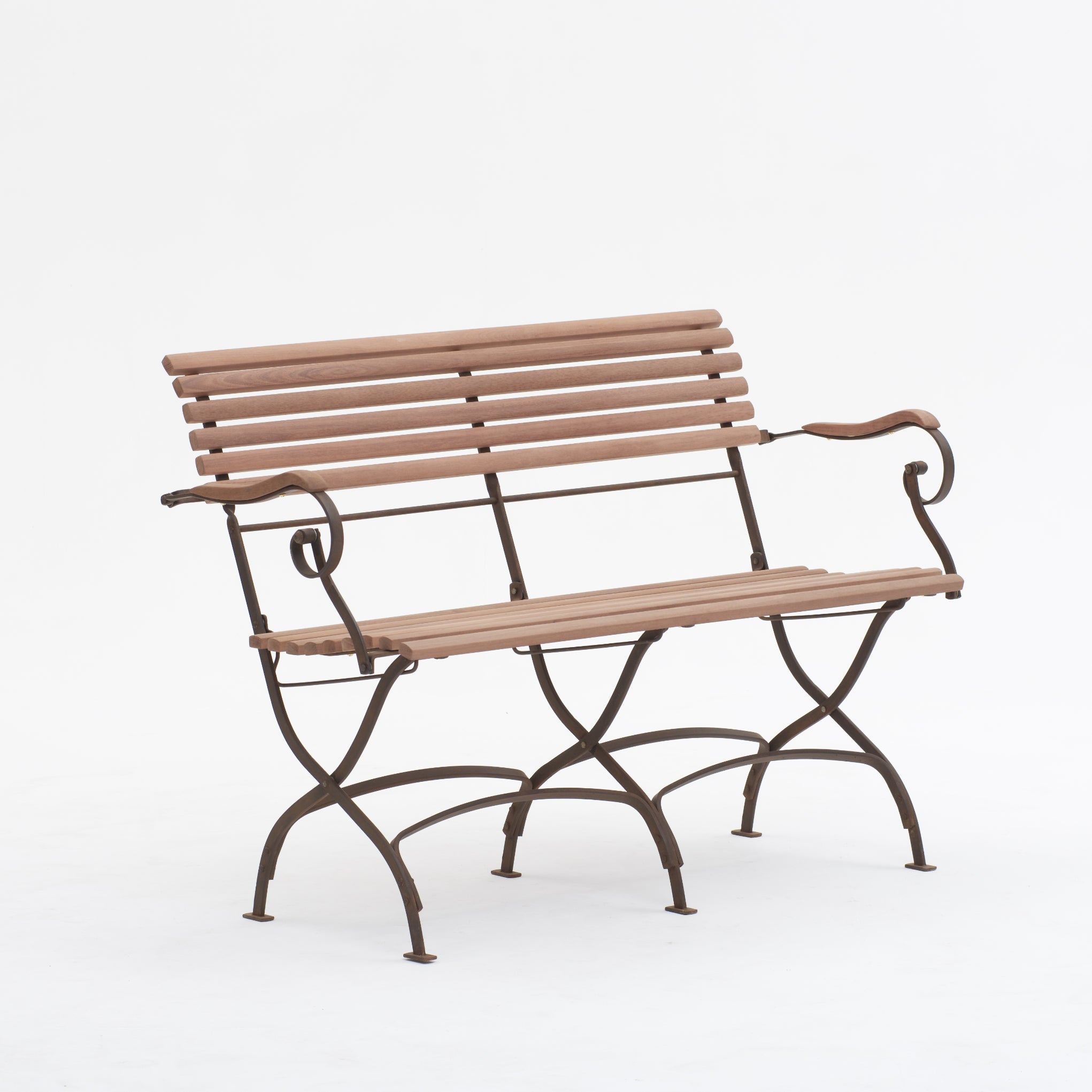 PARK bench with arms 2 seater
