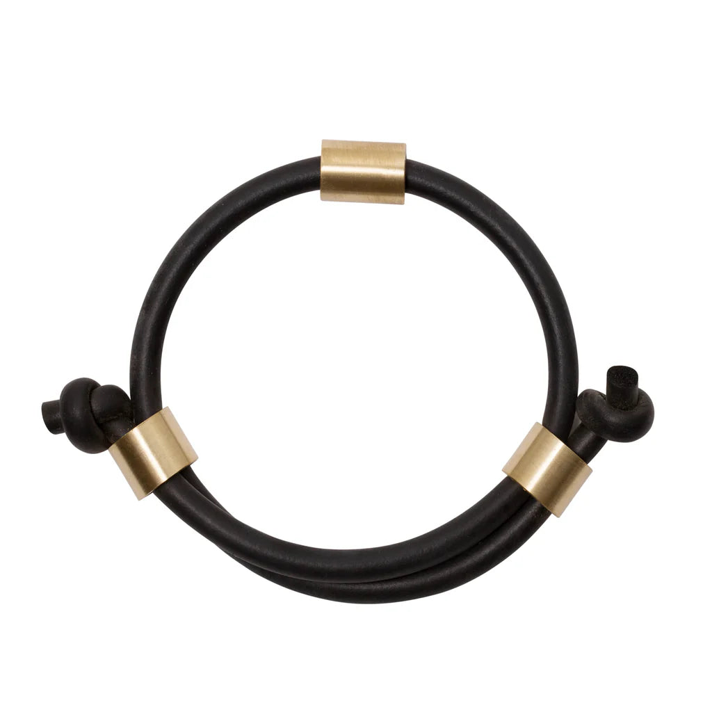 KNOTTED bangle / brass black