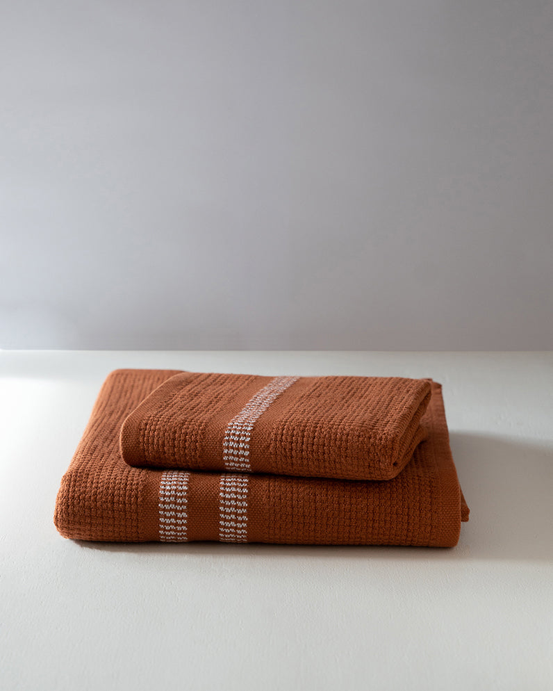 TOWEL organic block rib