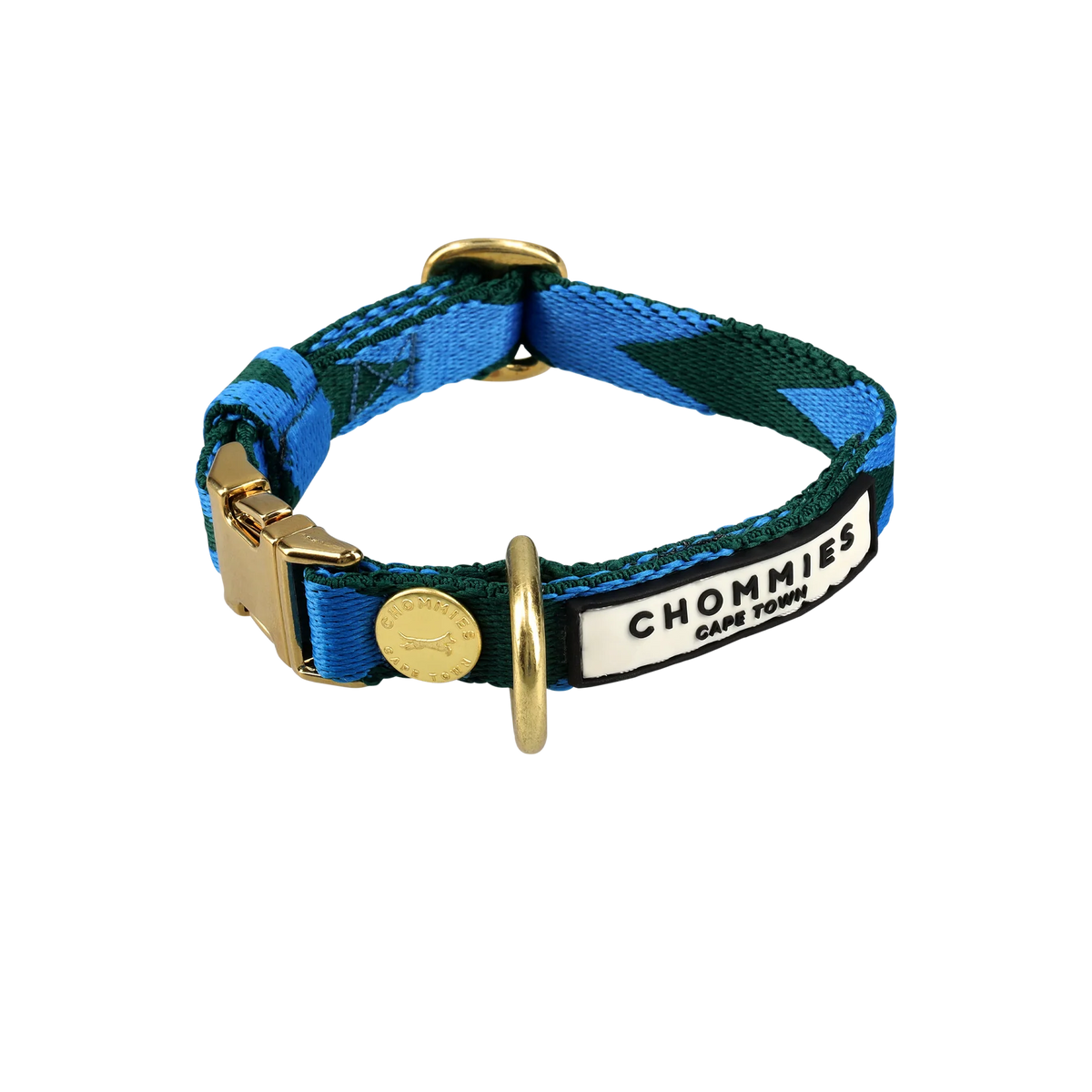 LOOP Adjustable quick-release collar - Blue & Green