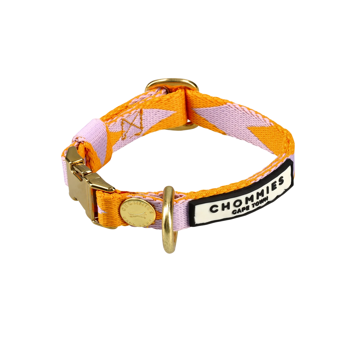 LOOP Adjustable quick-release collar - Lilac & Yellow