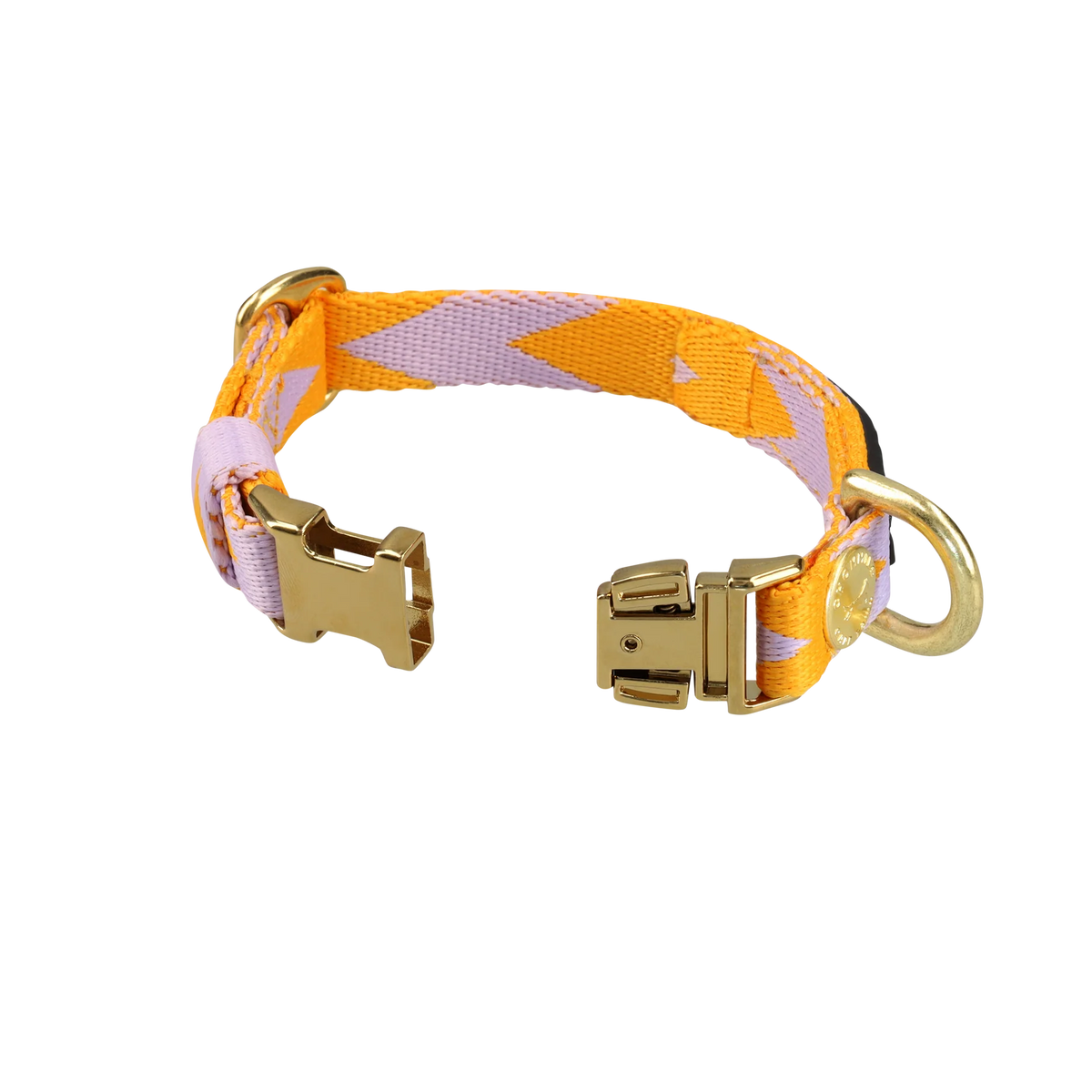 LOOP Adjustable quick-release collar - Lilac & Yellow