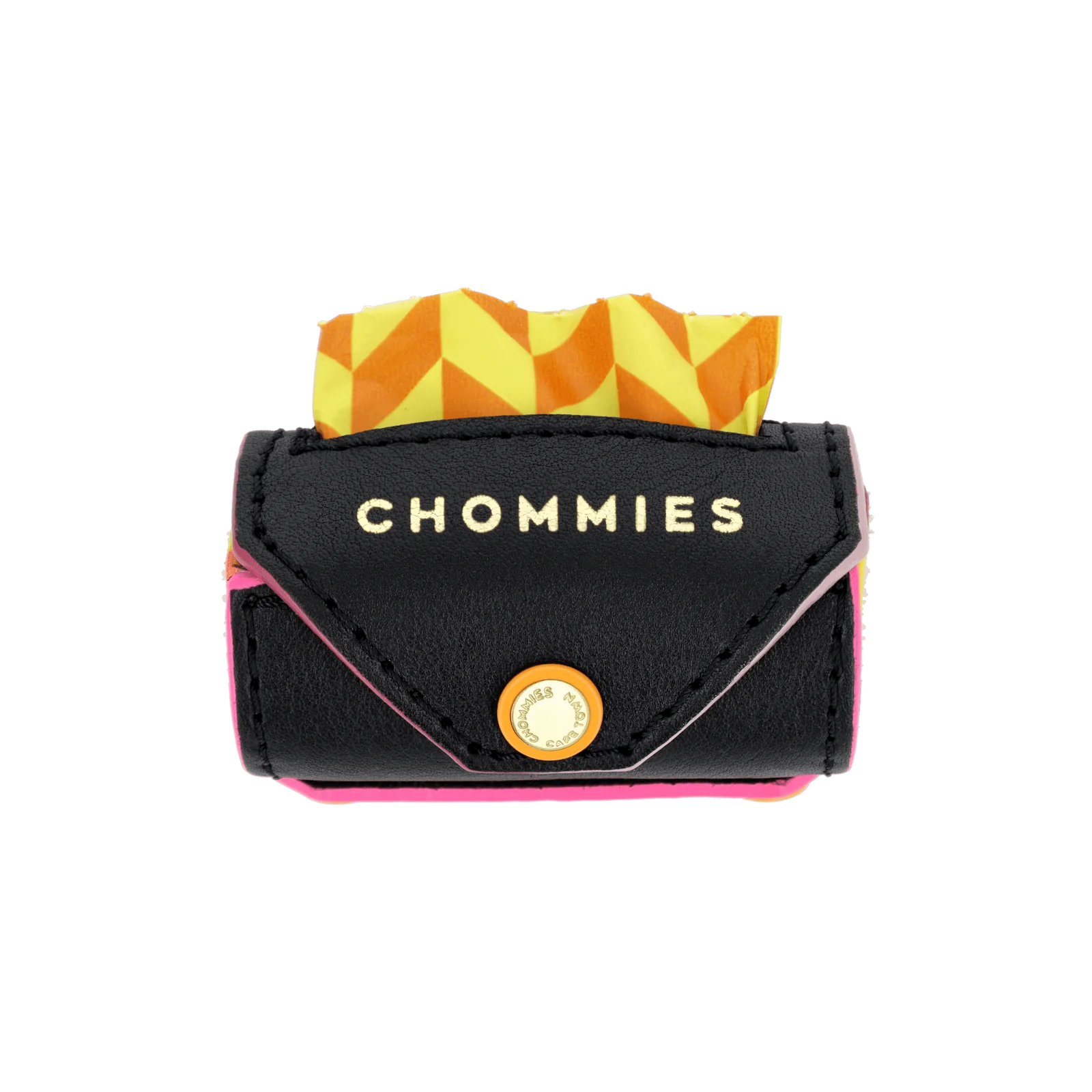 POO BAG HOLDER CLIP ON black pink edge