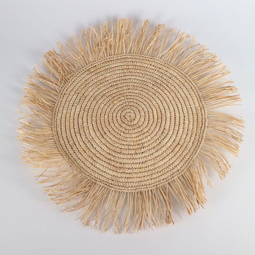 RAFFIA PLACEMAT frill natural