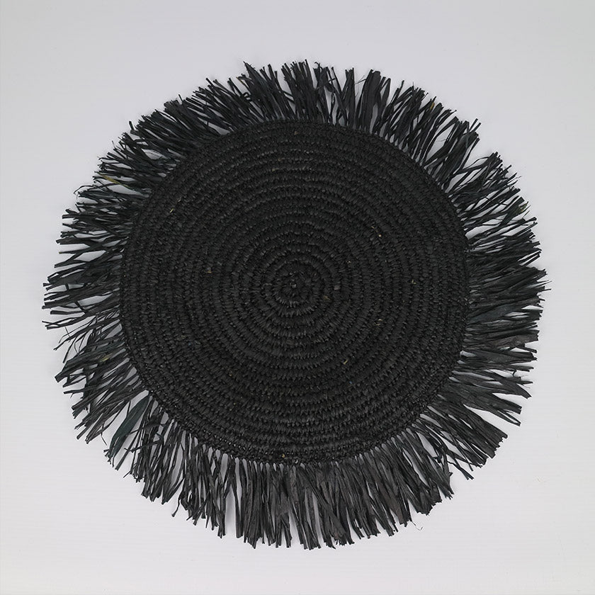 RAFFIA PLACEMAT frill dark
