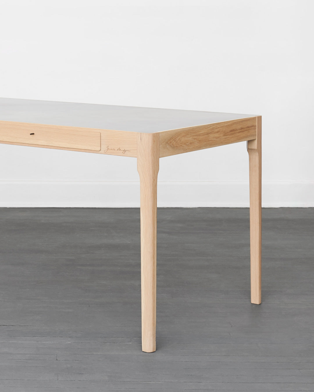 BRASS TOP desk tapered legs