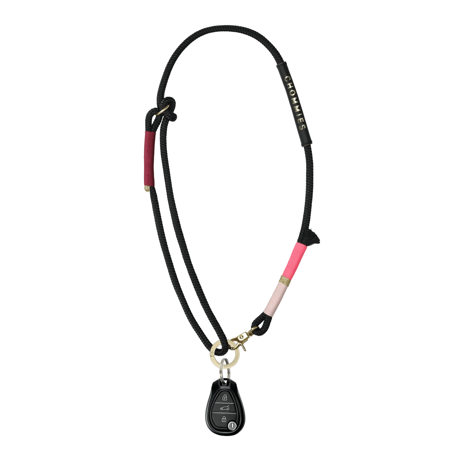 ROPE LANYARD pink acid on black