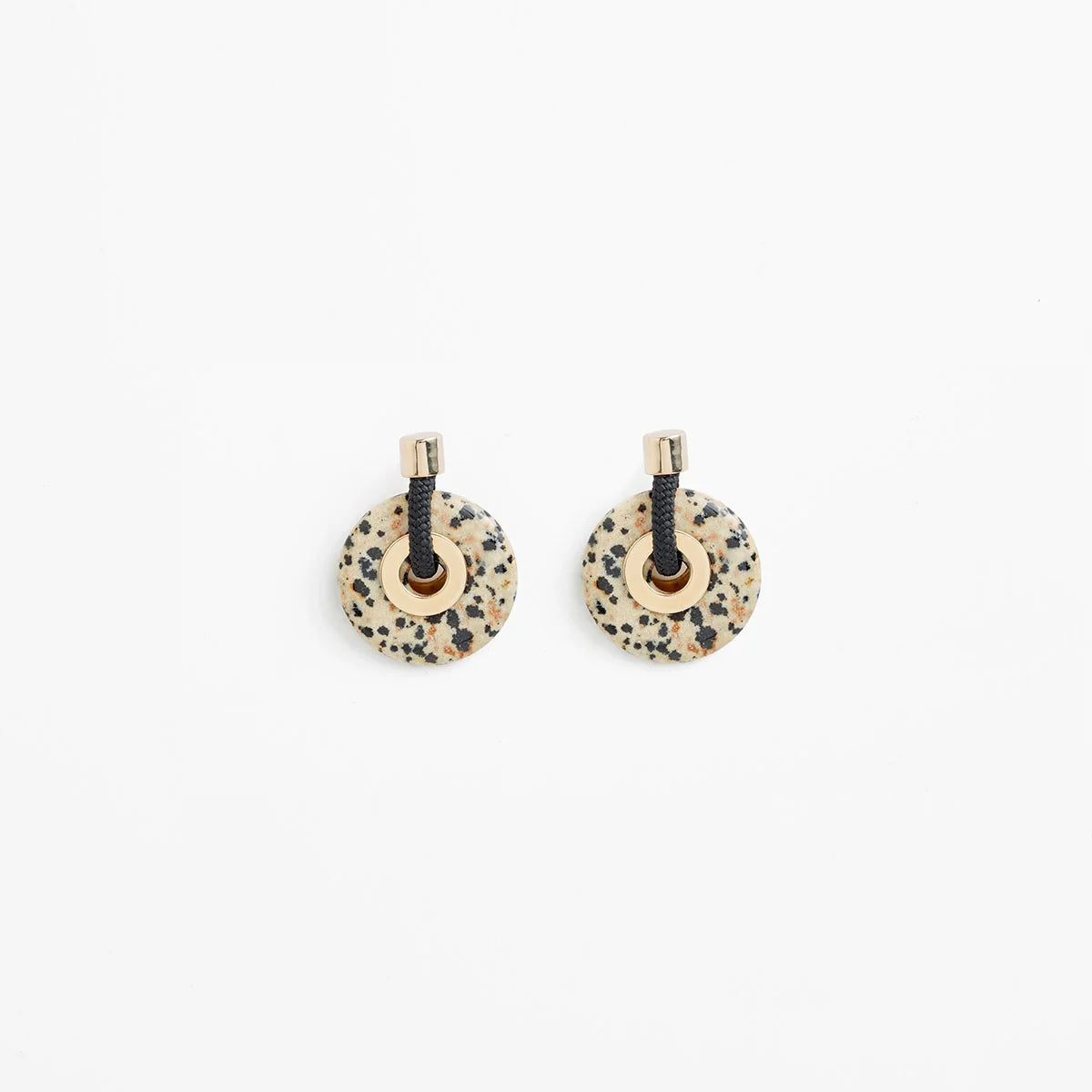 OUSIA earrings black dalmation jasper